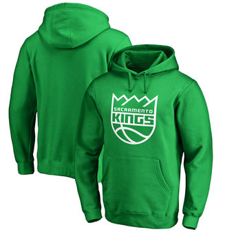 Sacramento Kings Fanatics Branded St. Patrick's Day White Logo Pullover Hoodie - Kelly Green